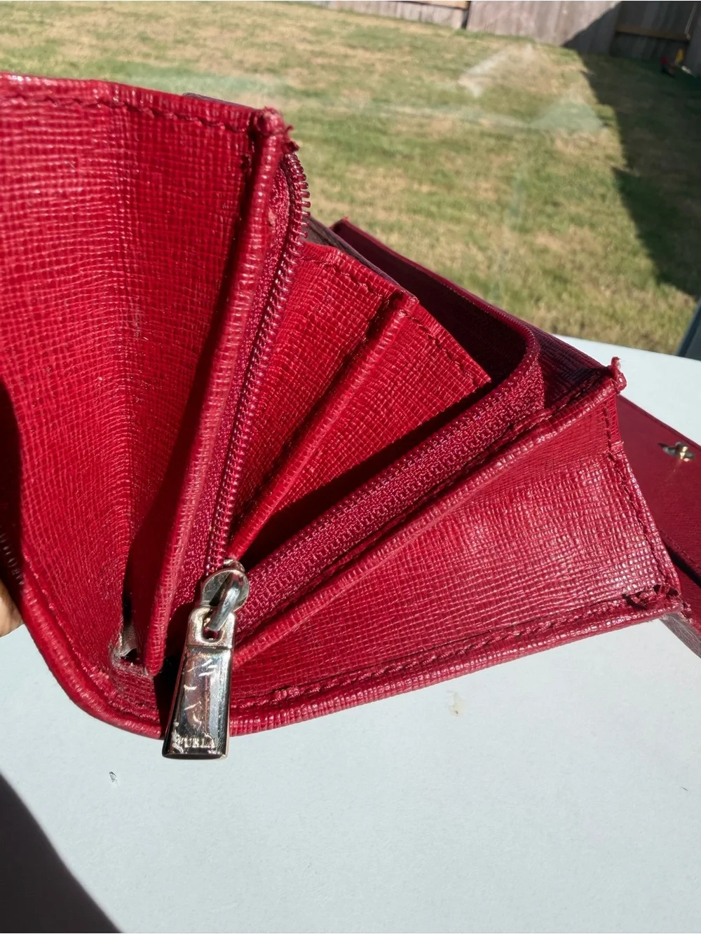 Furla structured clutch